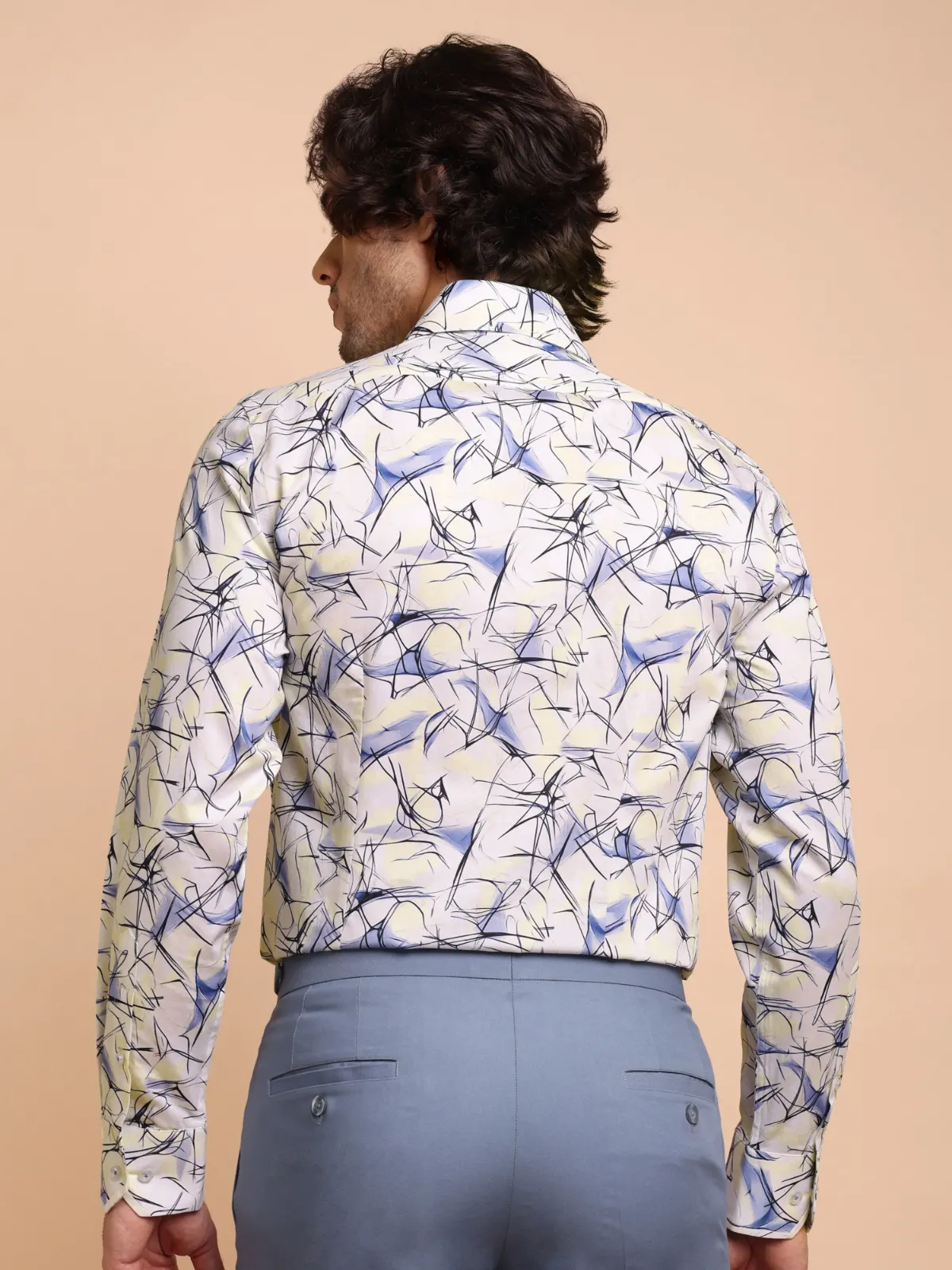 Abstract Print  Inkstorm Shirt - Plain Weave