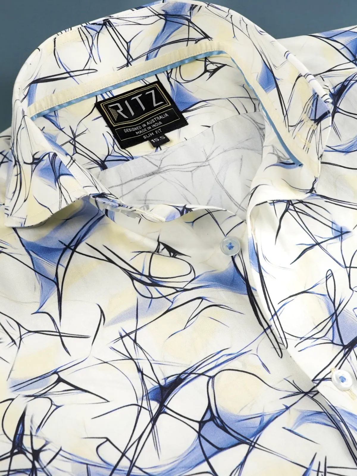 Abstract Print  Inkstorm Shirt - Plain Weave