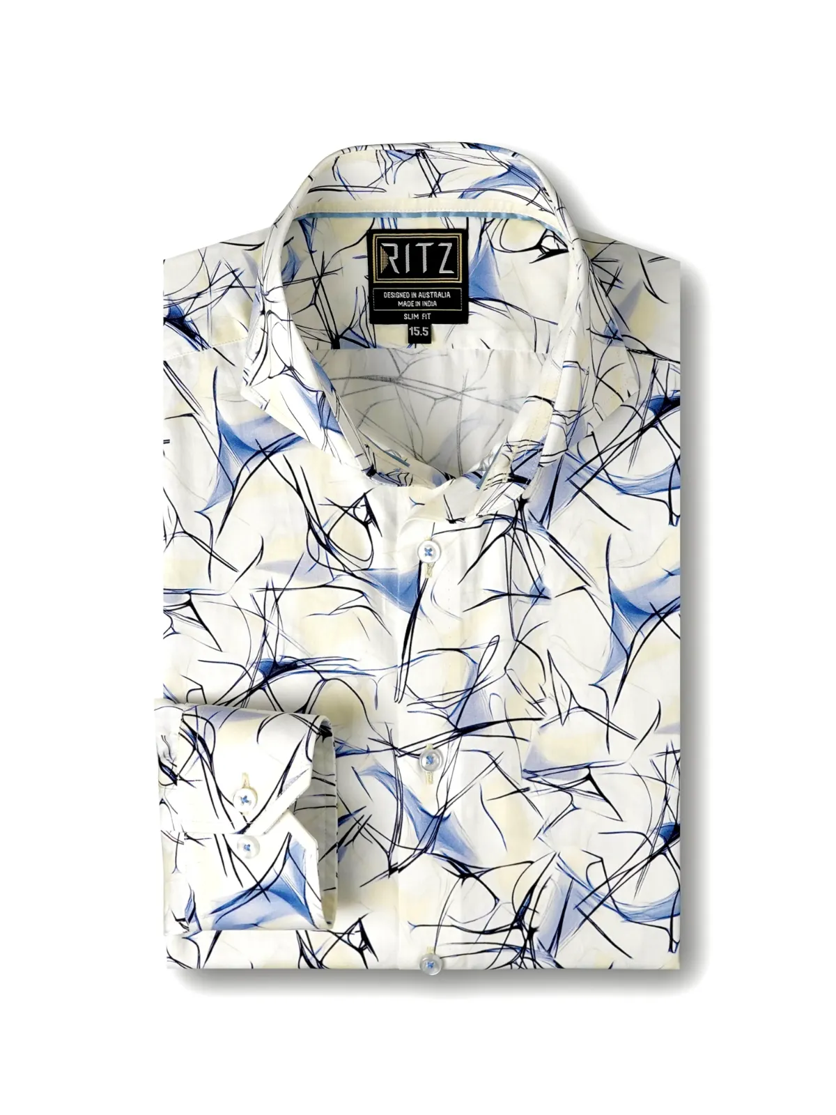 Abstract Print  Inkstorm Shirt - Plain Weave