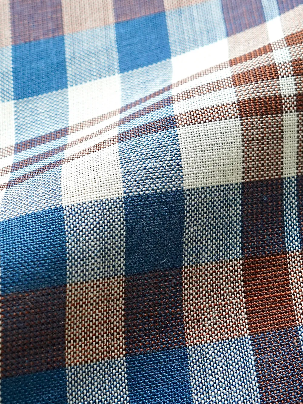 100% Hemp Yard Dyed Checked Shirt