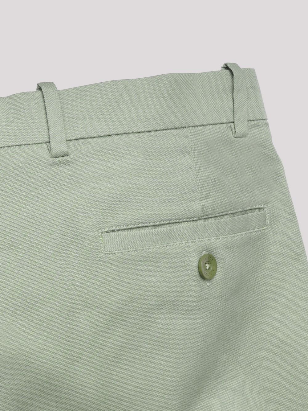 Cotton Chino with Jacquard Weave and Extra Stretch - Light Pistachio
