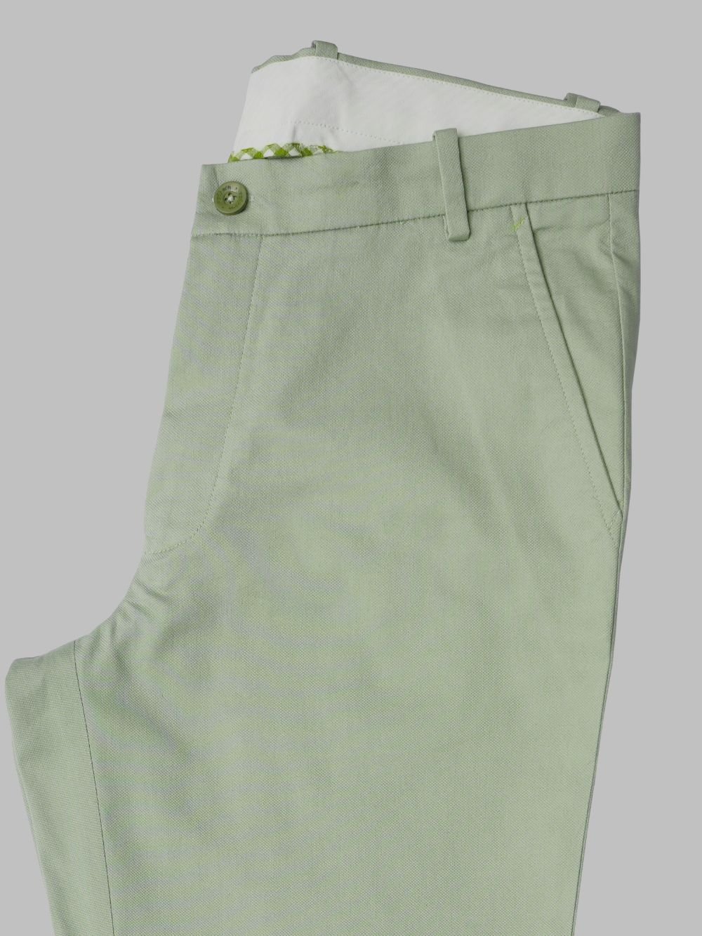 Cotton Chino with Jacquard Weave and Extra Stretch - Light Pistachio