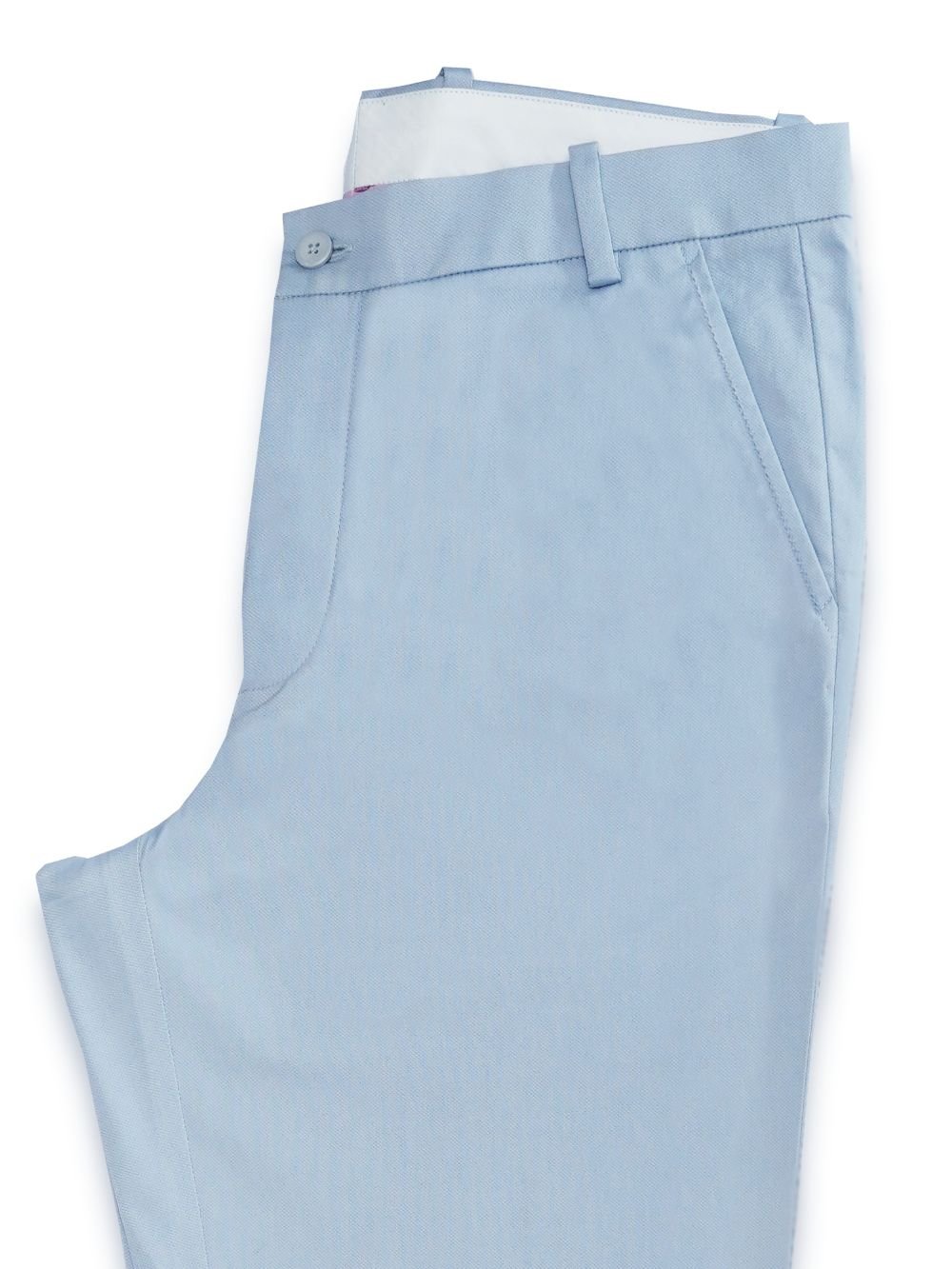 Cotton Chino with Box Weave and Extra Stretch - Sapphire Mist
