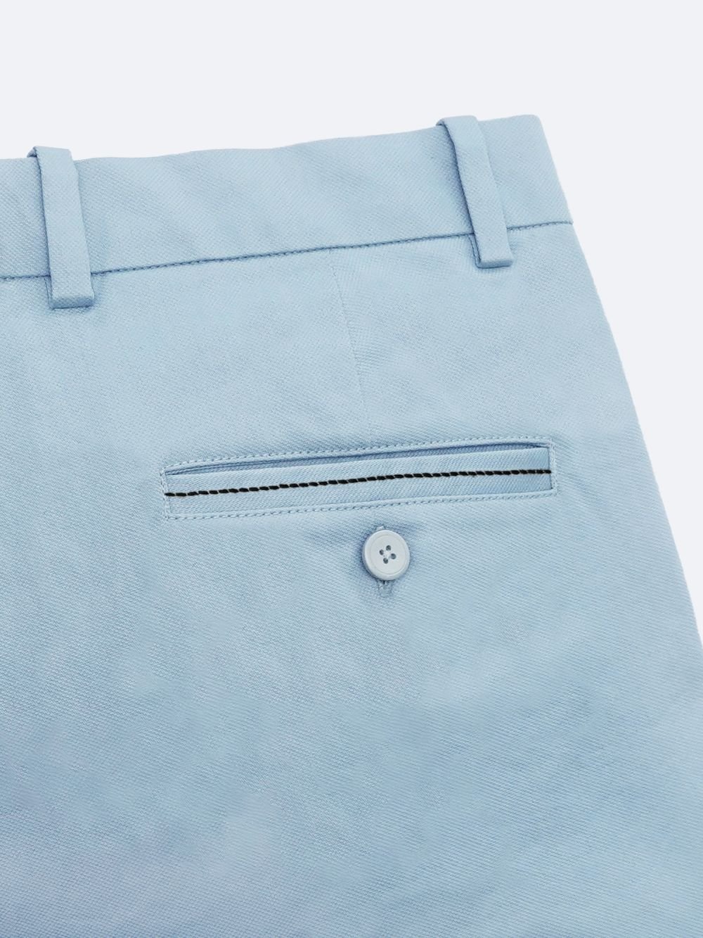 Cotton Chino with Box Weave and Extra Stretch - Sapphire Mist