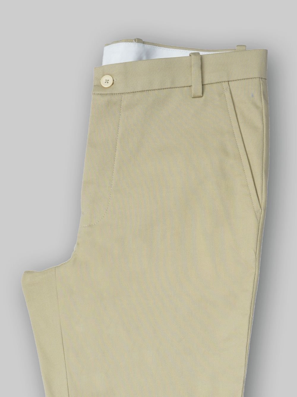 Cotton Chino with Box Weave and Extra Stretch - Khaki