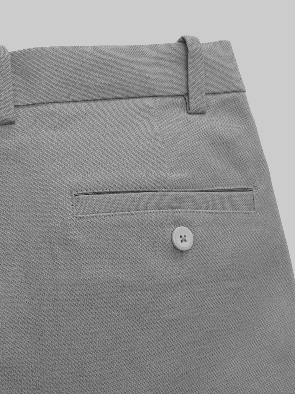 Cotton Chino with Box Weave and Extra Stretch - Moonstone Gray