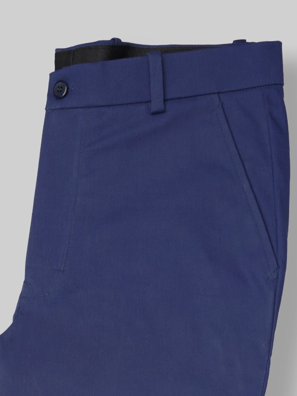 Cotton Chino with Jacquard Weave and Extra Stretch - Indigo