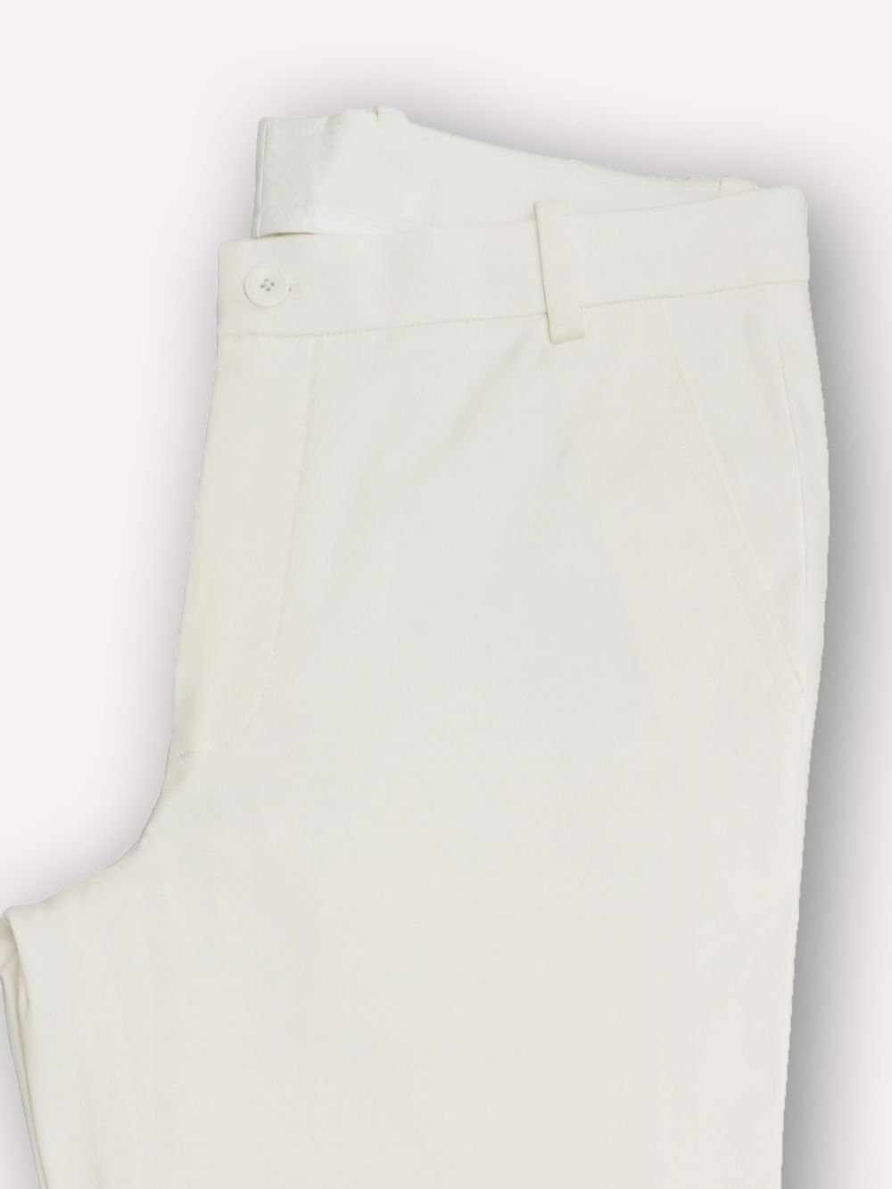 Cotton Chino with Twill Weave and Extra Stretch - Off White