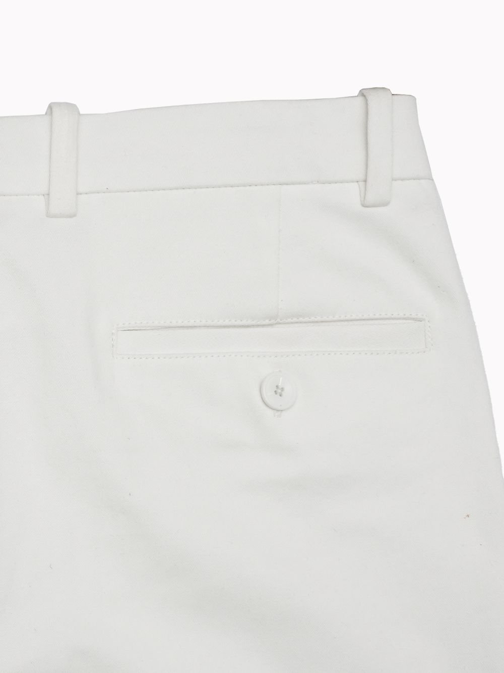 Cotton Chino with Twill Weave and Extra Stretch - White