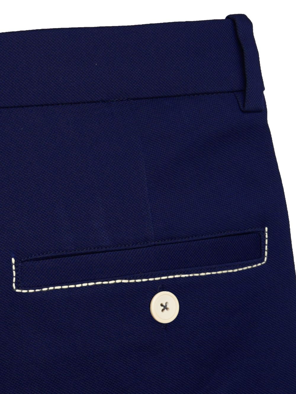 Cotton Chino with Twill Weave and Extra Stretch - Navy with Contrast Out-stitch