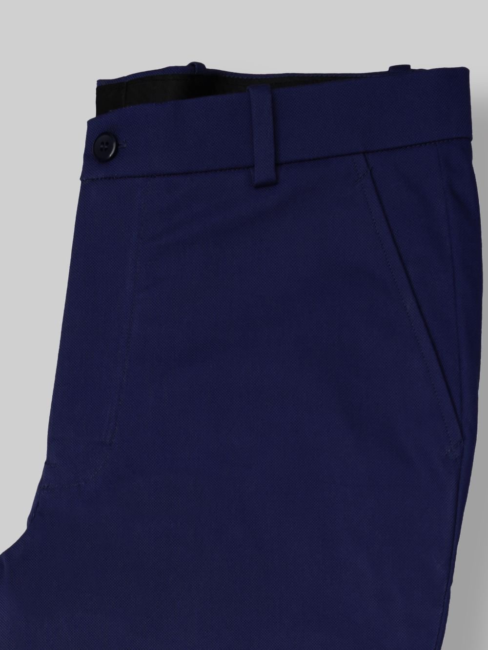 Cotton Chino with Twill Weave and Extra Stretch - Navy with Red and Blue Accent