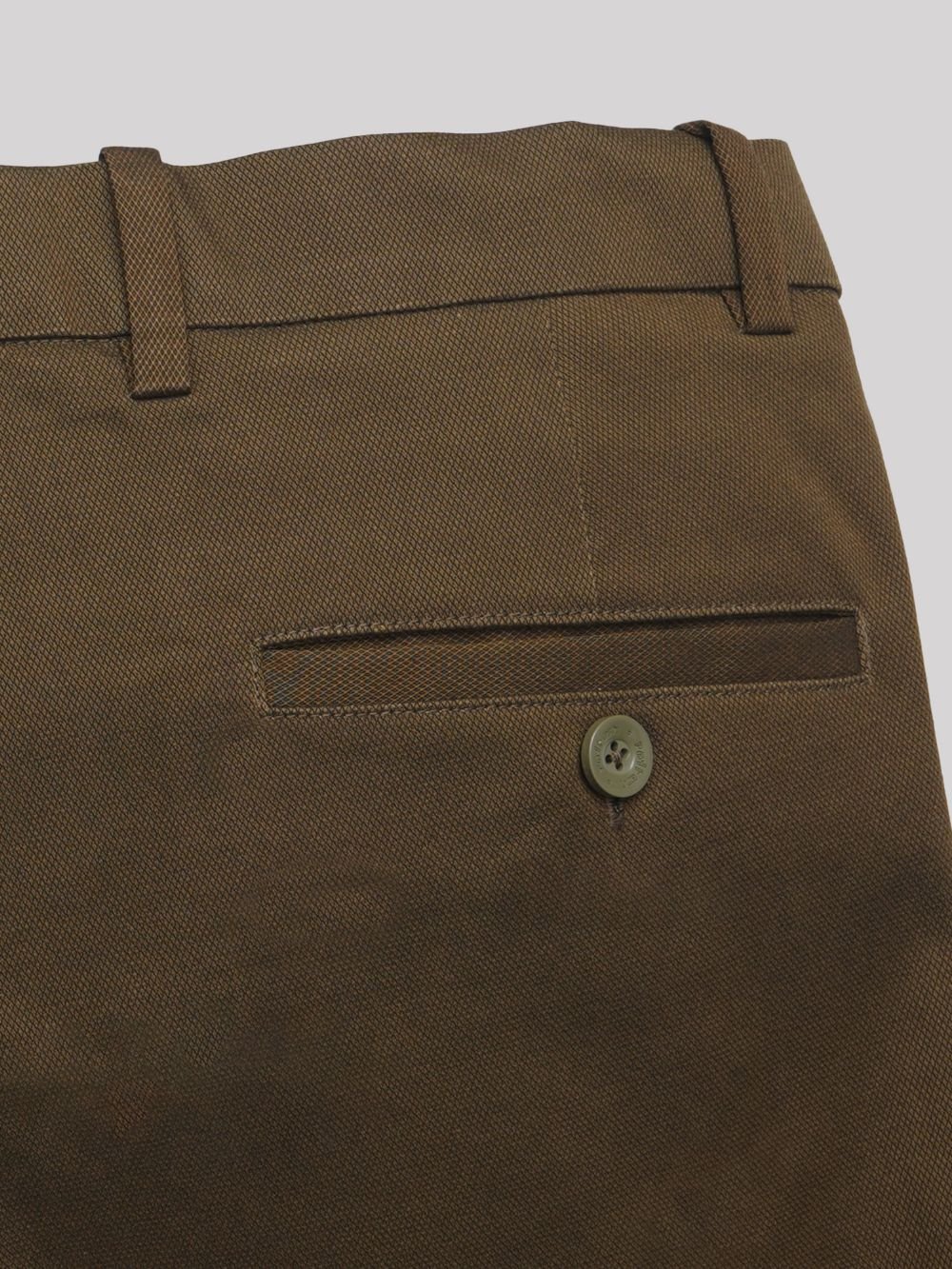 Cotton Chino with Jacquard Weave and Extra Stretch - Mocha