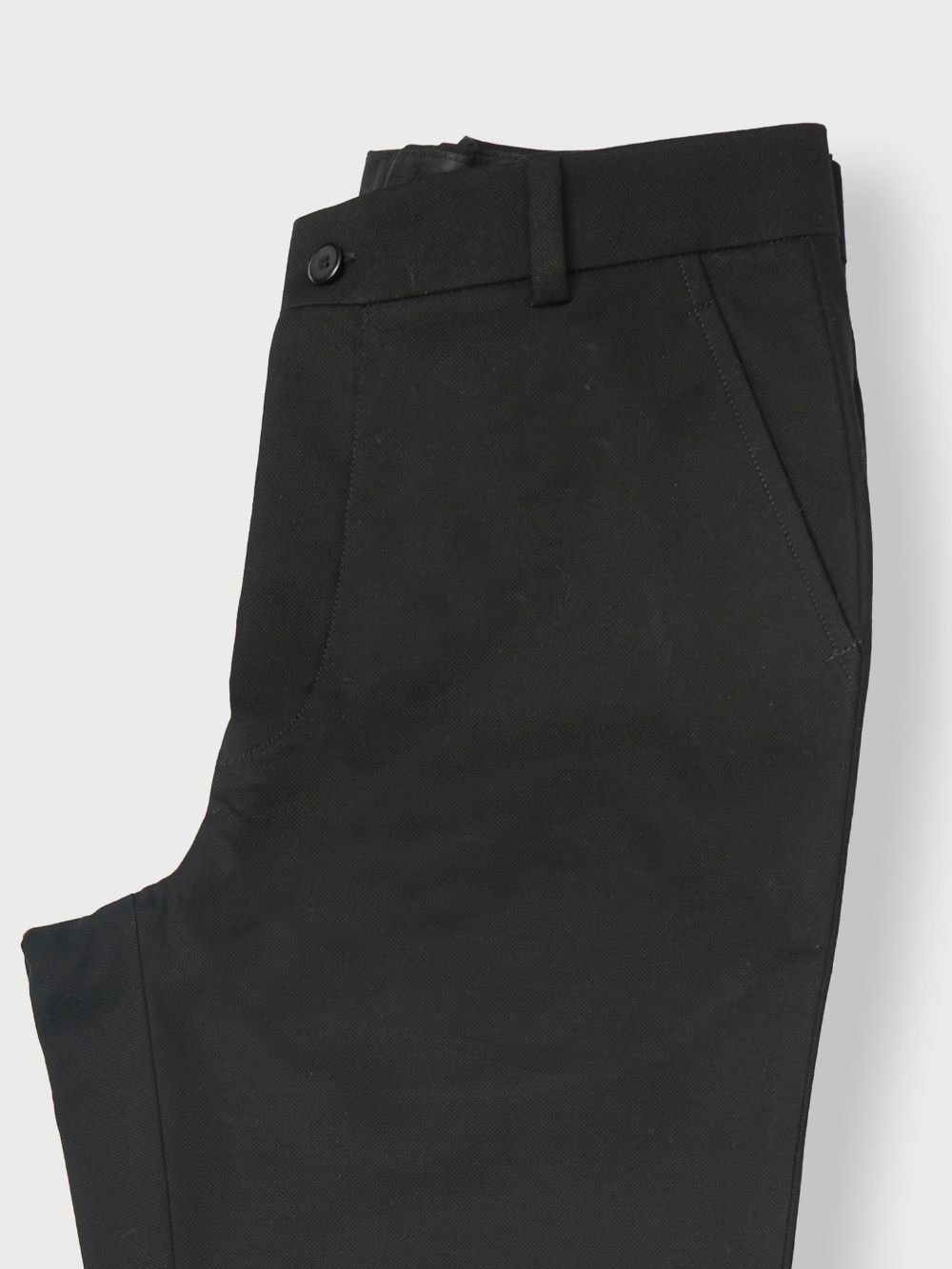  Cotton Chino with Jacquard Weave and Extra Stretch - Black