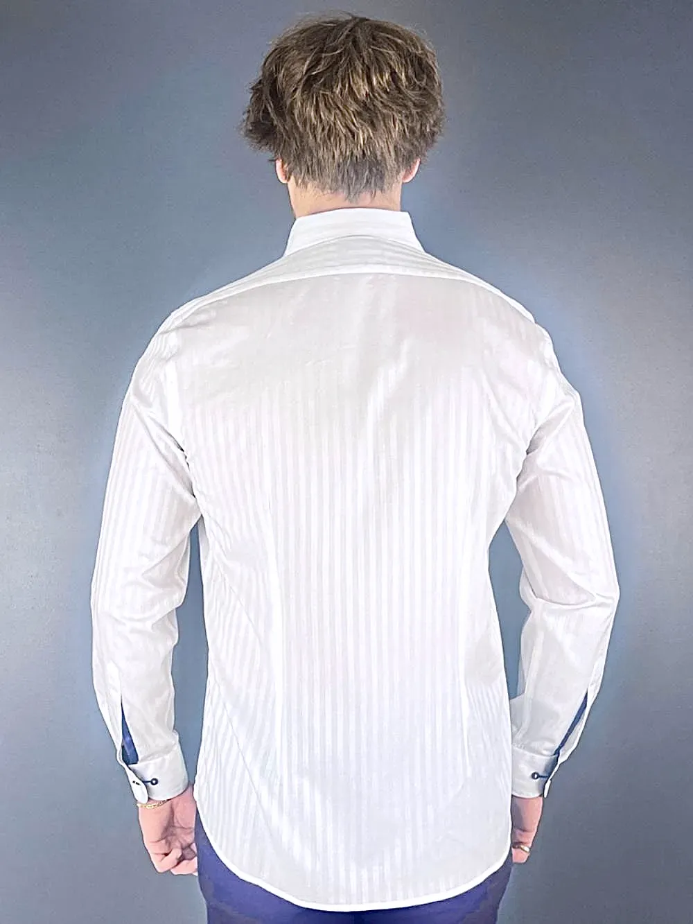 Signature Satin California Collar Shirt- Midnight