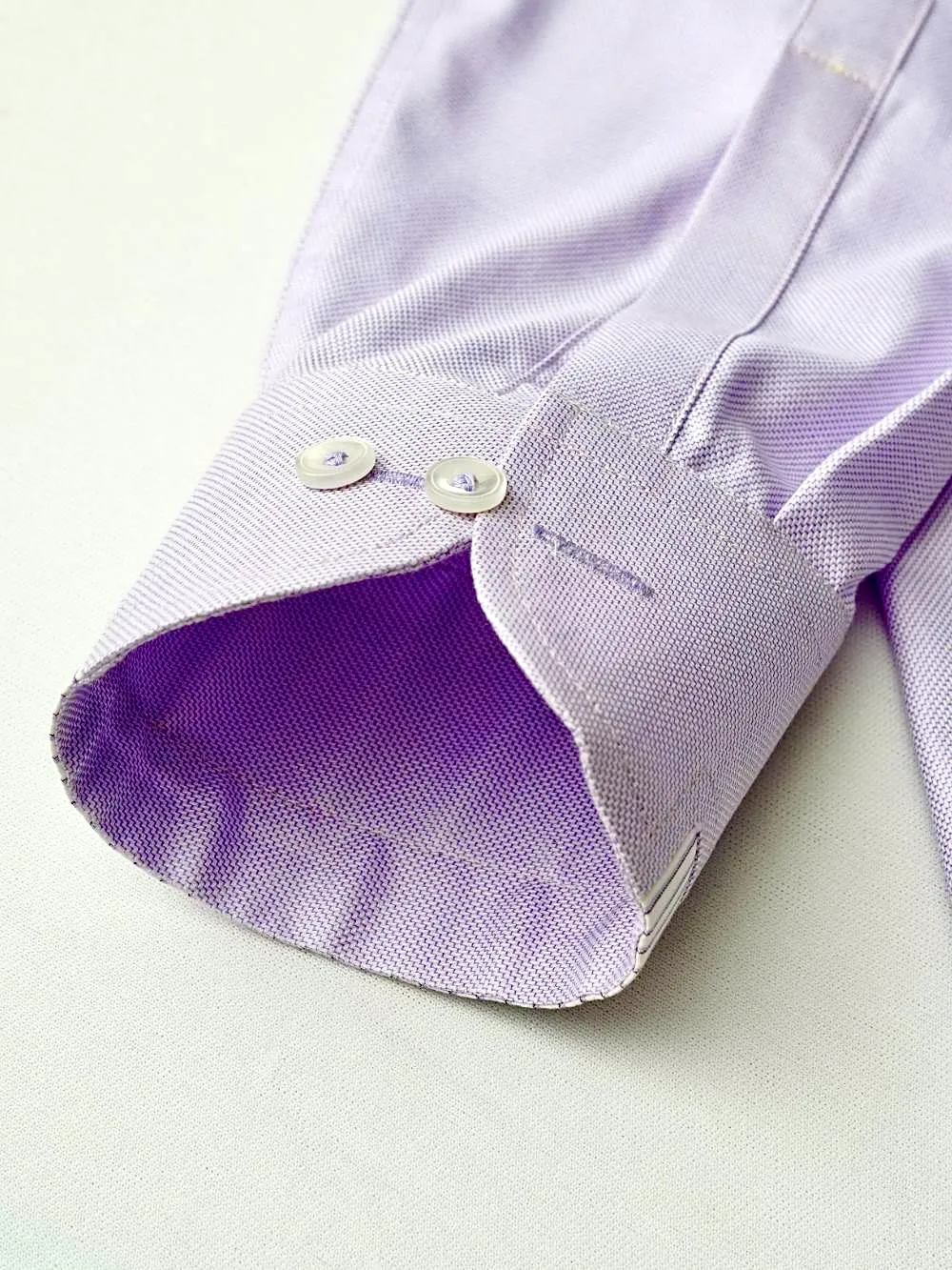 Non-Iron 100% Cotton Light Purple Shirt - Twill Weave