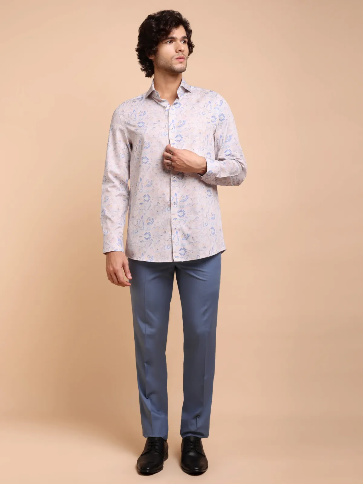 Soft, Pastel Floral Print Whisperflora Shirt