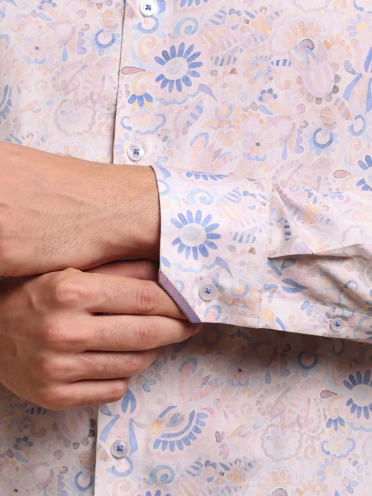 Soft, Pastel Floral Print Whisperflora Shirt