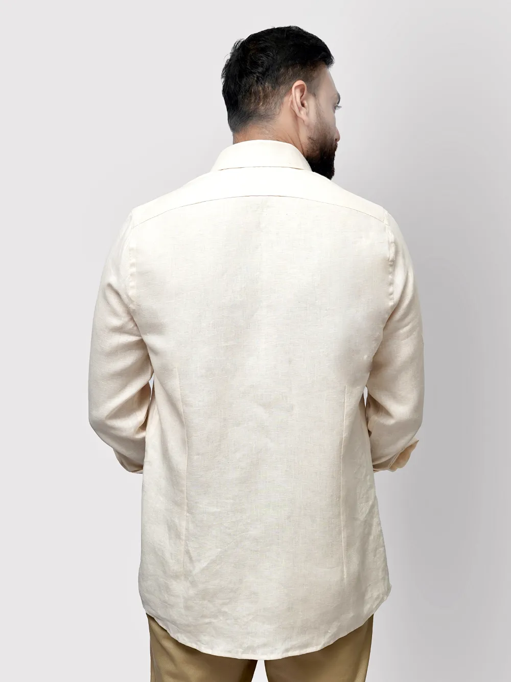Pure Linen Shirt - Light Fawn