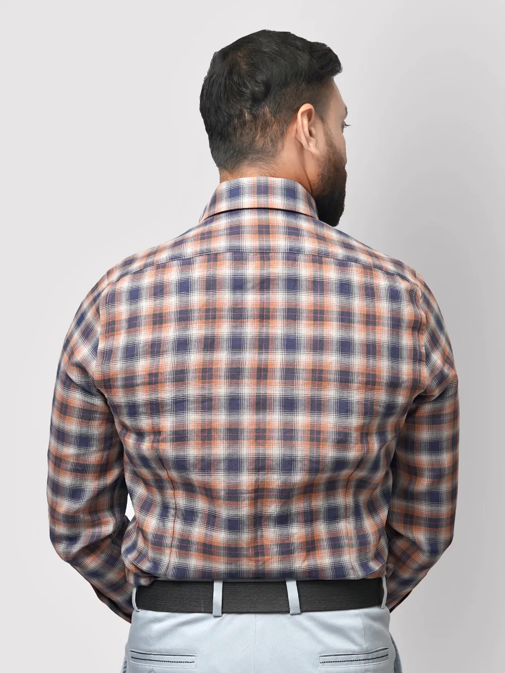 Navy Blue And Grey, Sustainable - Pure Hemp Shirt