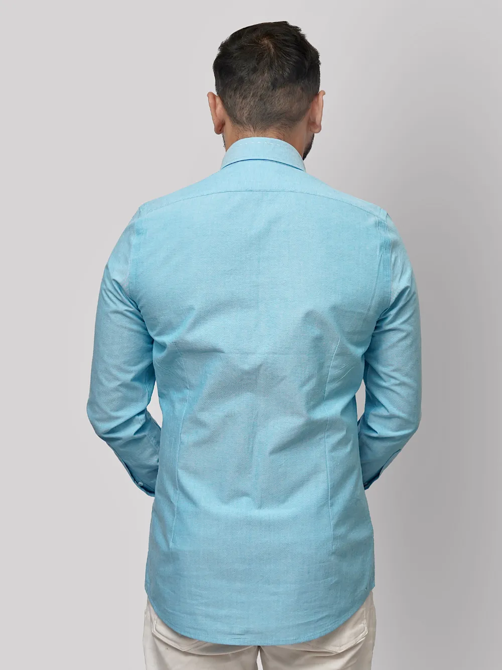 Oxford Button down Collar Shirt - Aquamarine