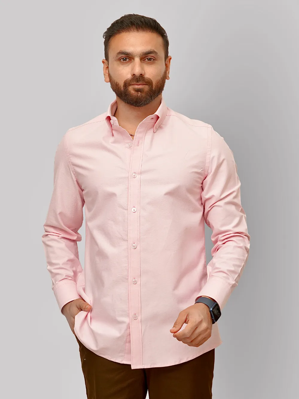 Oxford Button down Collar Shirt - Joyful Pink