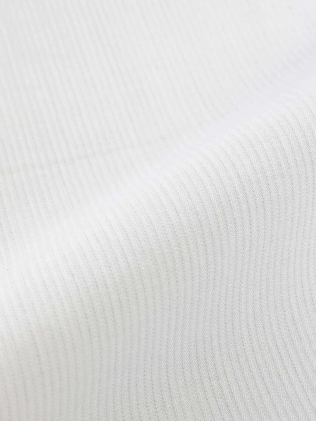 Premium Pure Cotton White Dress Shirt with self pinstripes.