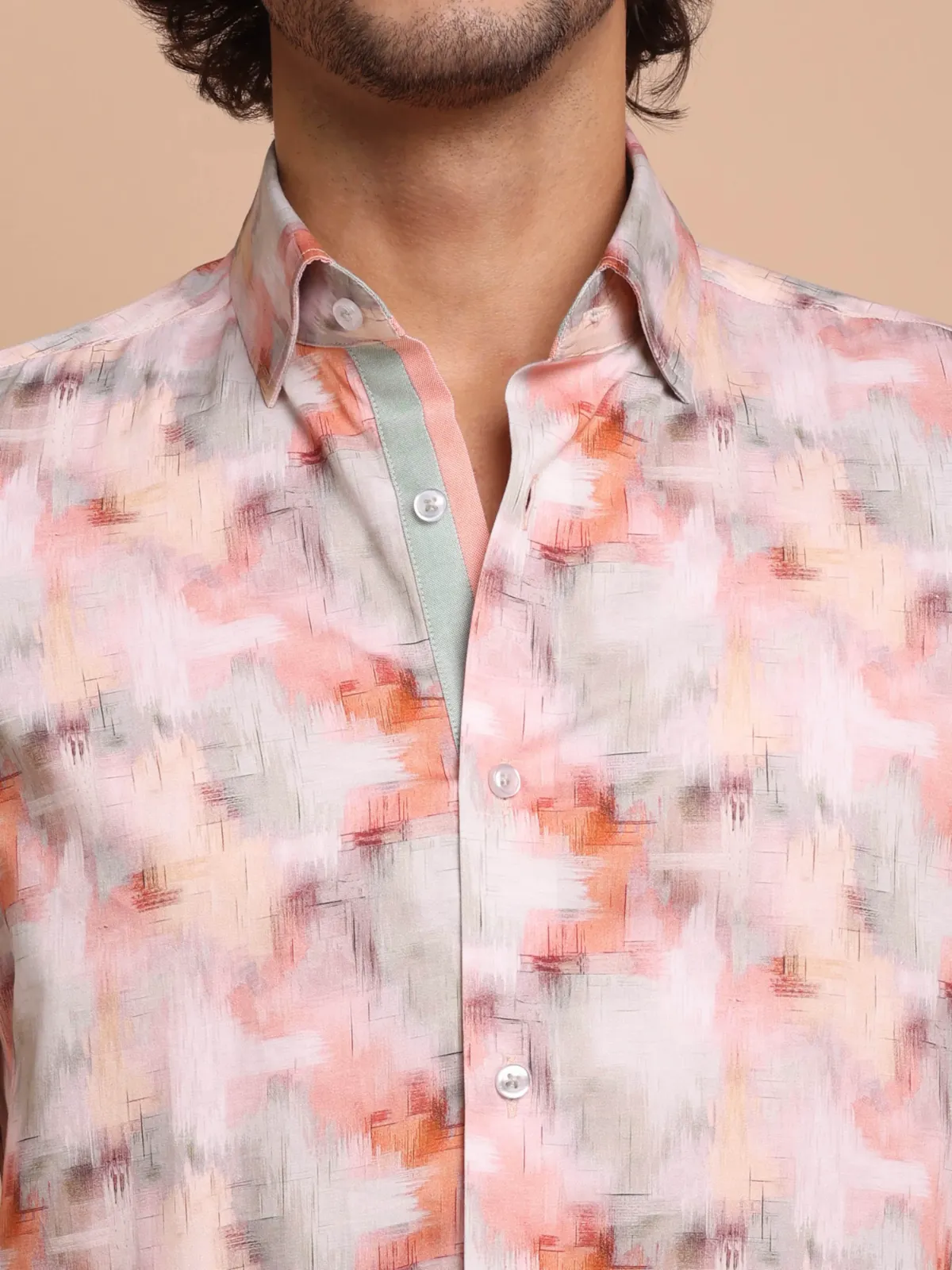 Pure Cotton Watercolour Autumn Shirt