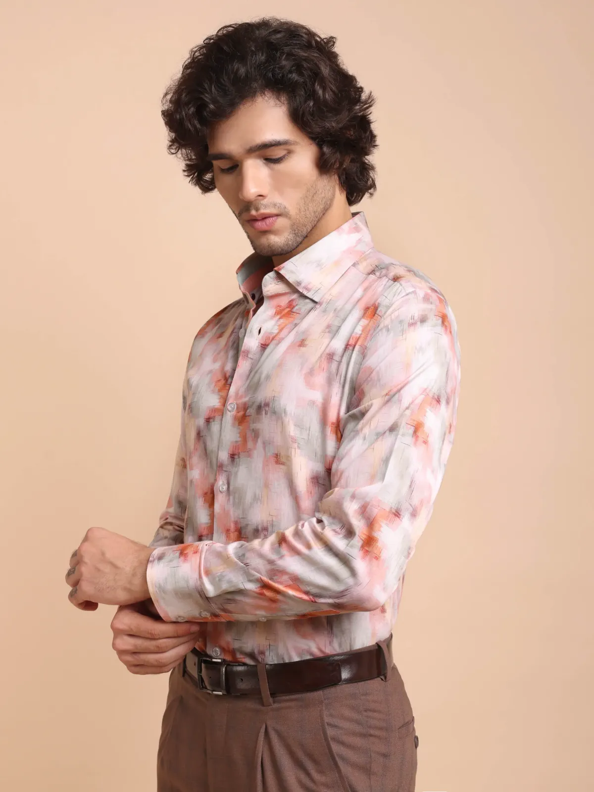 Pure Cotton Watercolour Autumn Shirt