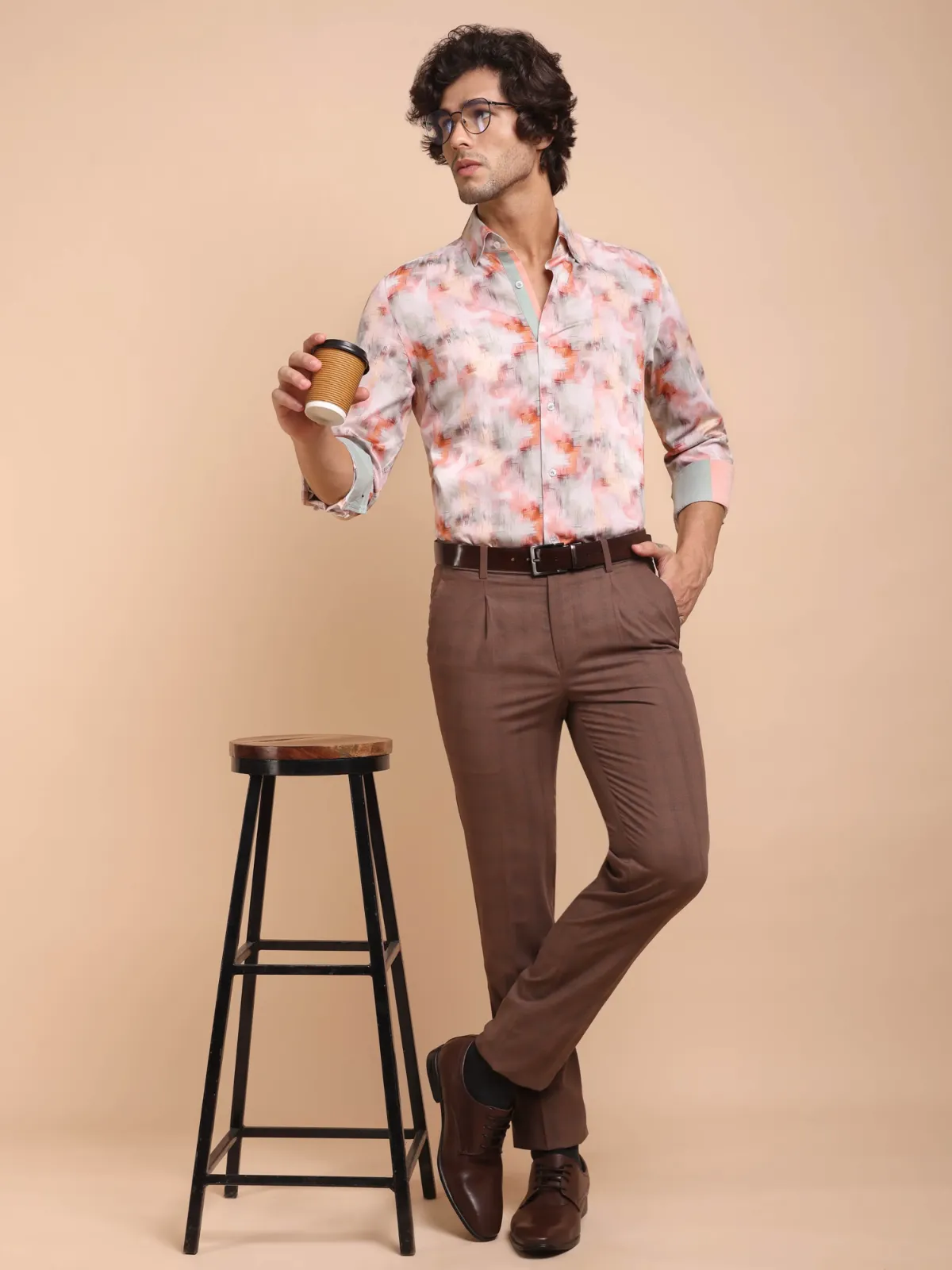 Pure Cotton Watercolour Autumn Shirt
