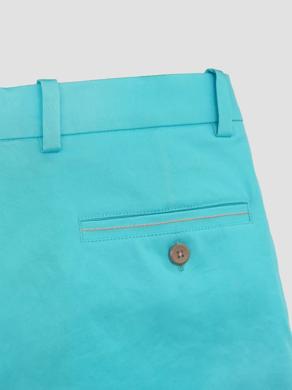 Cotton Chino with Twill Weave and Extra Stretch -Ocean With Contrast Stitch