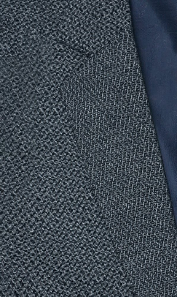 Luxury Wool Polyester Blend Suit with Herringbone Weave ? Steel Gray