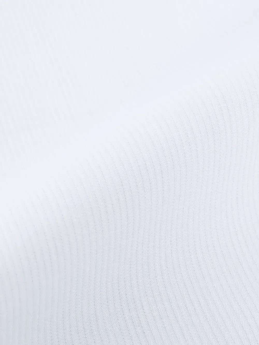 White Shirt with Signature Satin Accent - Feathers