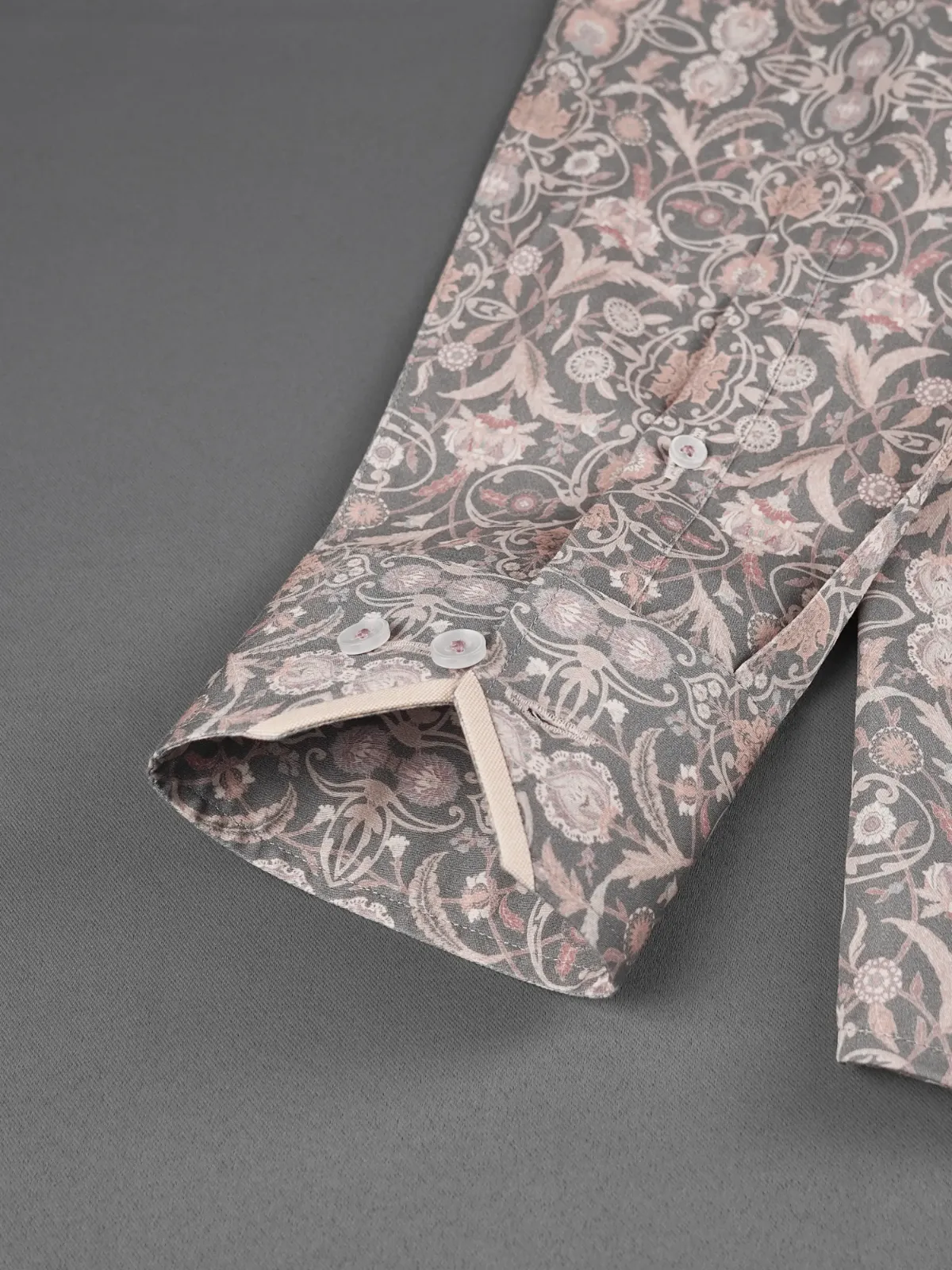 Warm Hues in Grey Base Shadowflora  Print Shirt