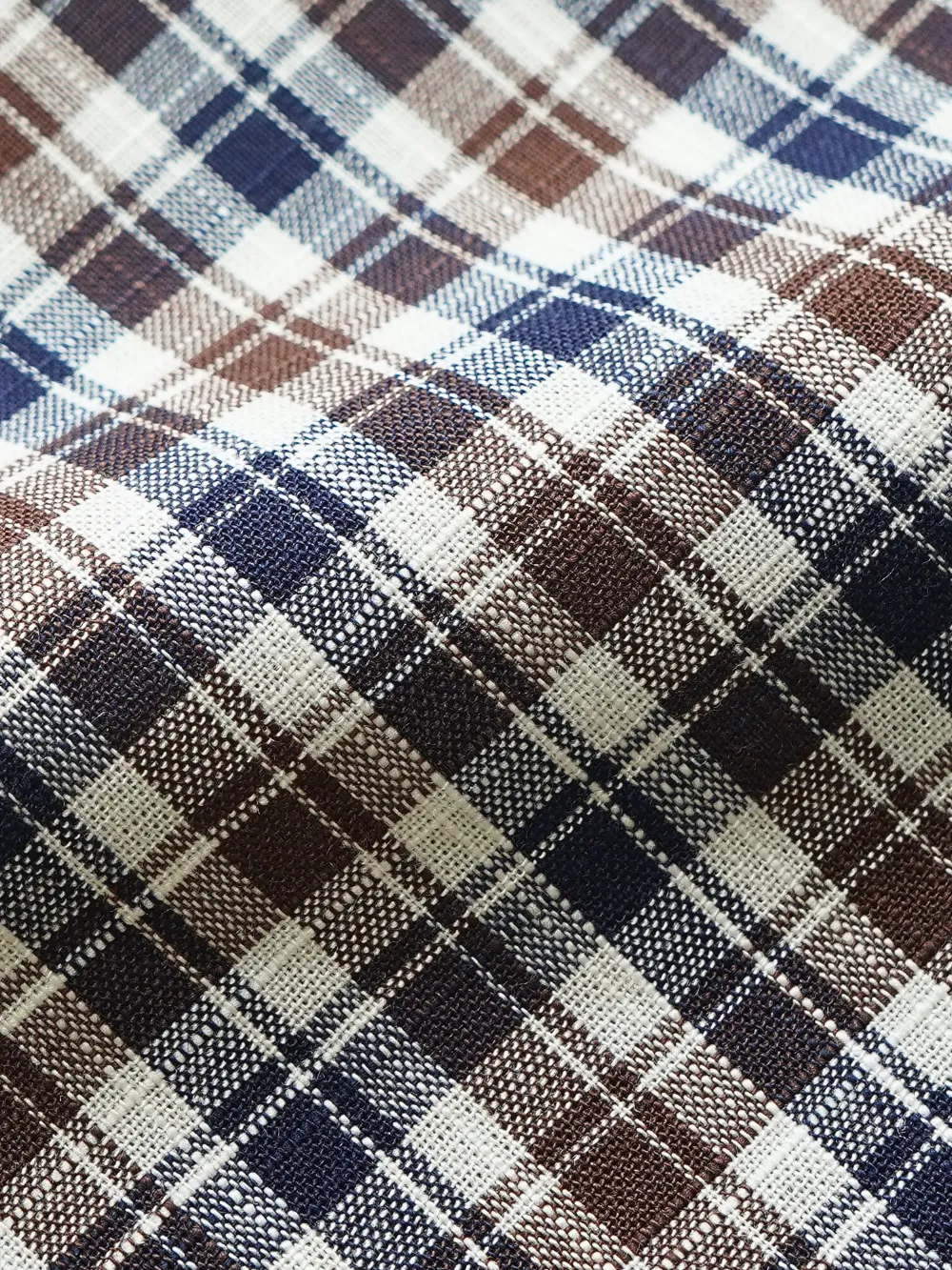 Brown and Navy Grid Shirt with Stretch Brown Chino Designer Pair