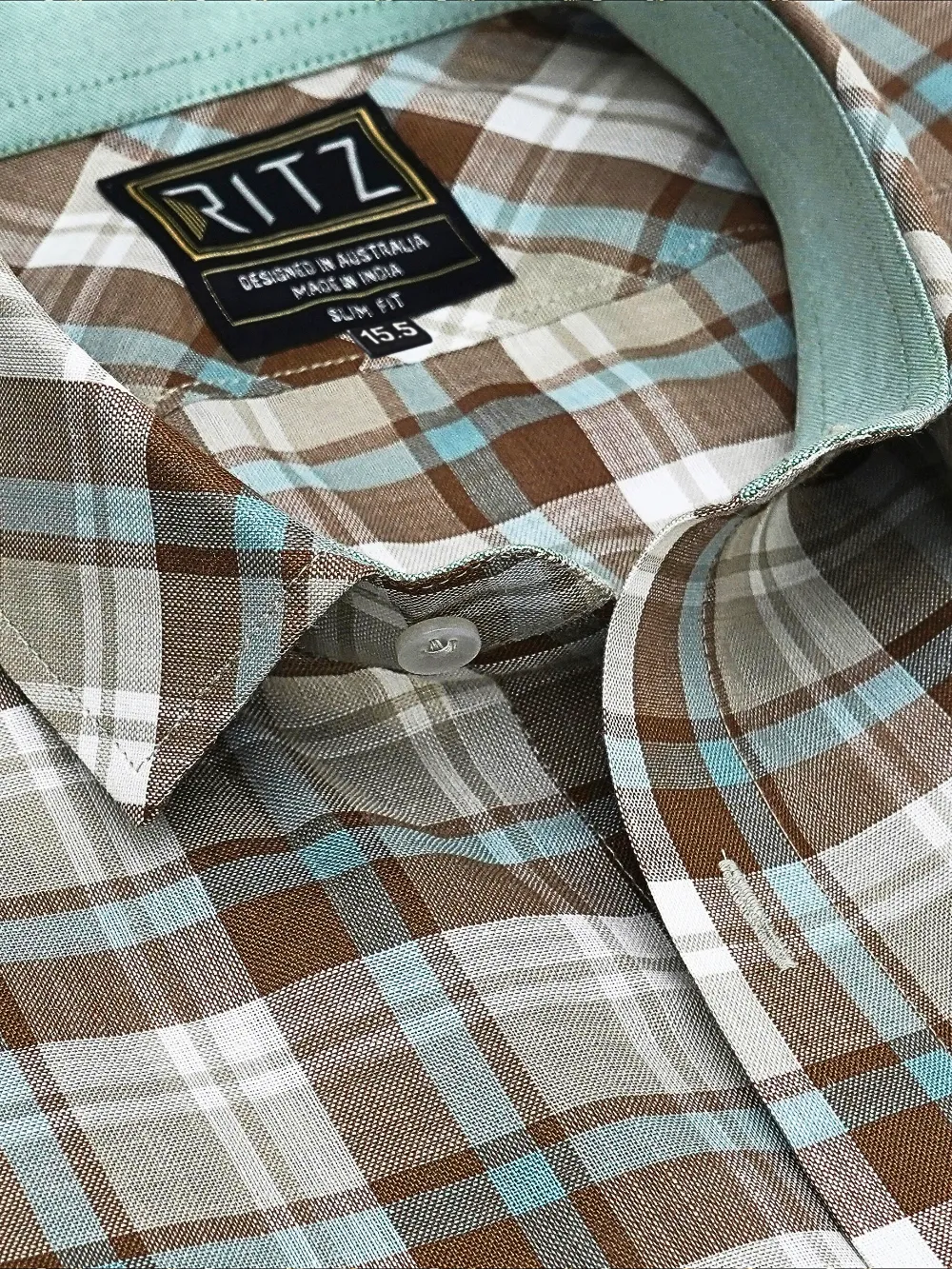 Sustainable, 100% Hemp Shirt - Light Brown And Olive green