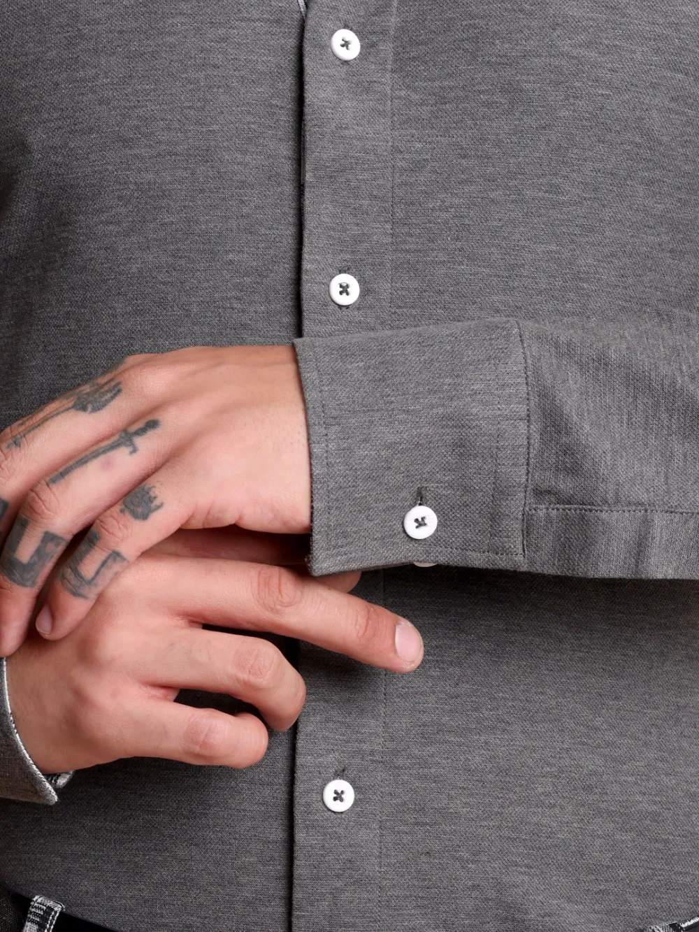 Pure cotton Extra stretch Shirt and Viscose Grid Trousers Designer Pair