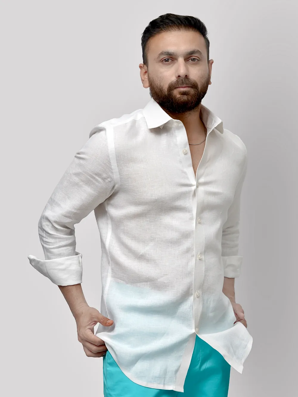 Pure Linen Light Weight Shirt - Off White