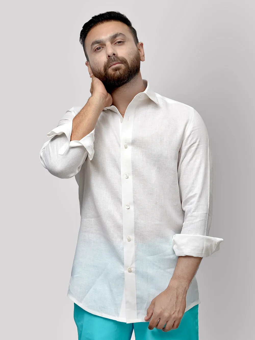 Pure Linen Light Weight Shirt - Off White