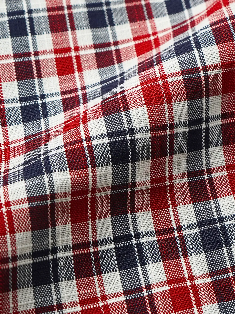 Maroon Checked Pure Cotton Shirt with Contrast Details