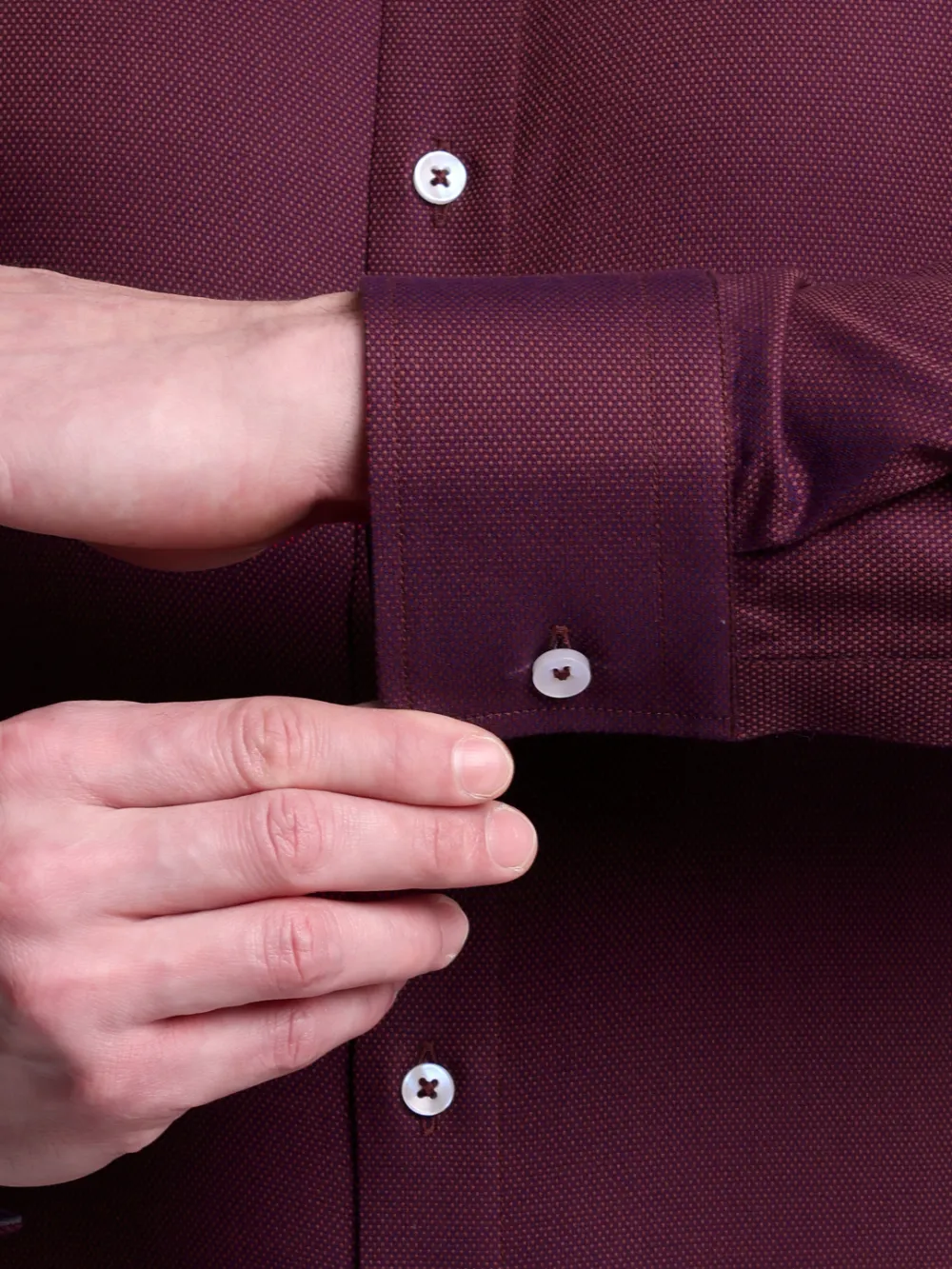 Pure Cotton Non Iron Fuchsia Shirt - Dobby Weave