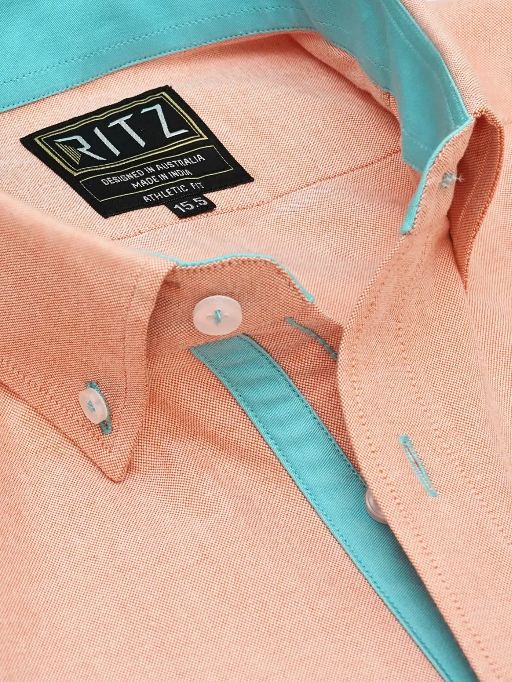 Oxford Button Down Collar Shirt - Peachy Orange