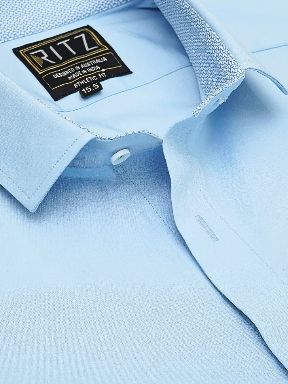Non-Iron Stretch Bamboo Blue Shirt
